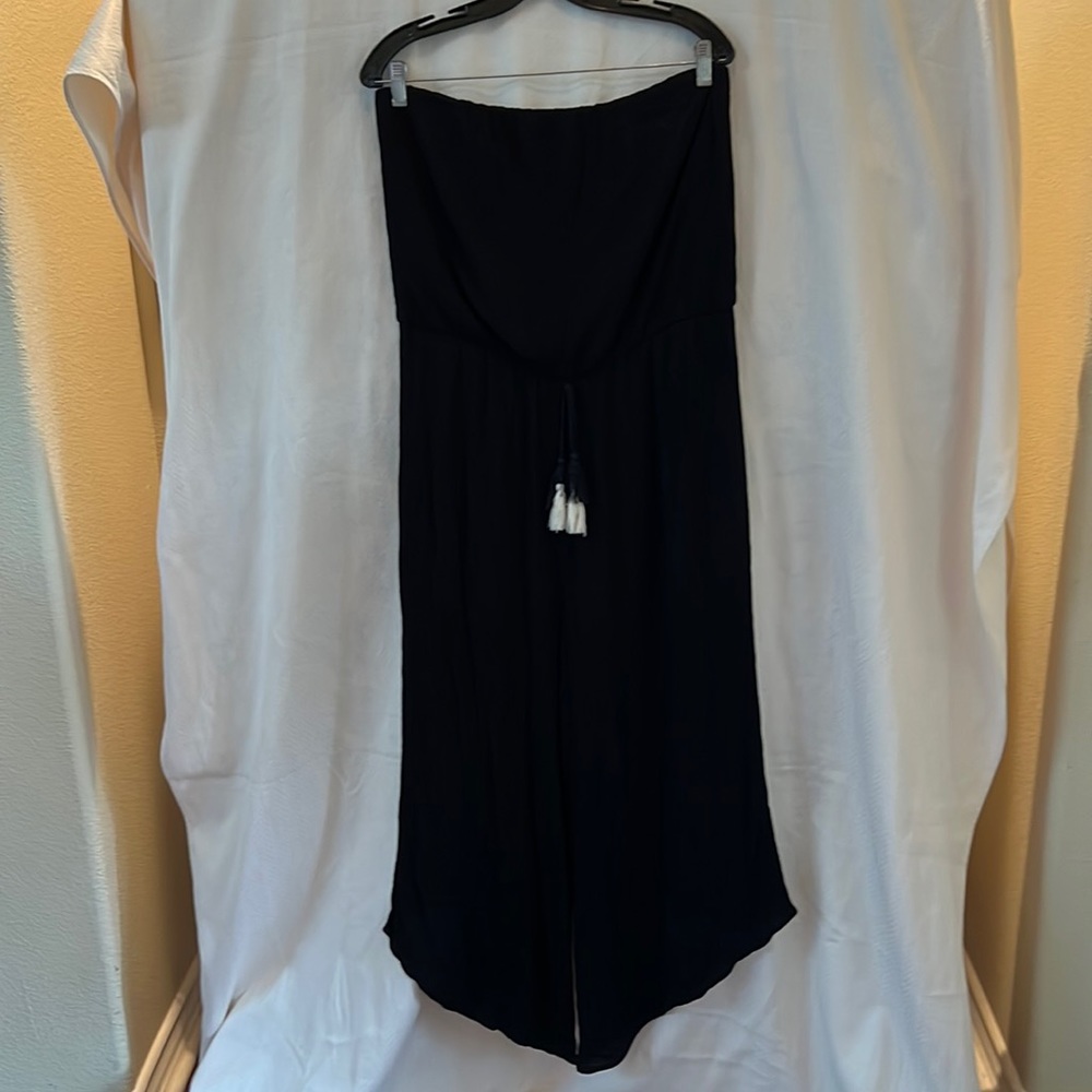 Xhilaration Black Strapless Jumpsuit. Size XL - Picture 2 of 7